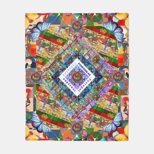 Portugiesisches Design Fleece Blanket (Vorderseite)