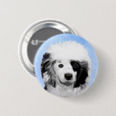 Portugiesisches Dog-Gemälde - Originelle Hundekuns Button (Vorne & Hinten)