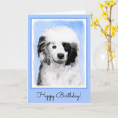 Portugiesisches Dog-Gemälde - Originelle Hundekuns Karte (Gelbe Blume)