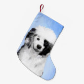 Portugiesisches Dog-Gemälde - Originelle Hundekuns Kleiner Weihnachtsstrumpf (Vorderansicht (hängend))
