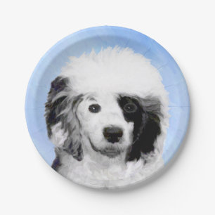 Portugiesisches Dog-Gemälde - Originelle Hundekuns Pappteller