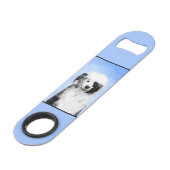 Portugiesisches Dog-Gemälde - Originelle Hundekuns Speed Flaschenöffner (Rückseite Schrägansicht)