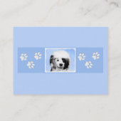 Portugiesisches Dog-Gemälde - Originelle Hundekuns Visitenkarte (Rückseite)