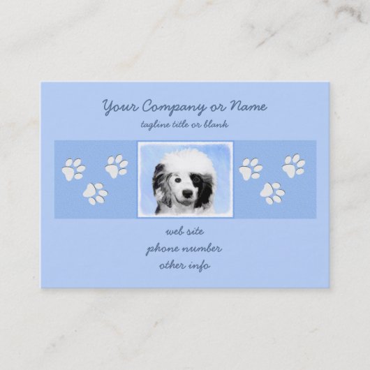 Portugiesisches Dog-Gemälde - Originelle Hundekuns Visitenkarte (Vorderseite)