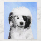 Portugiesisches Dog-Gemälde - Originelle Hundekuns Weinetikett (Einzelnes Label)