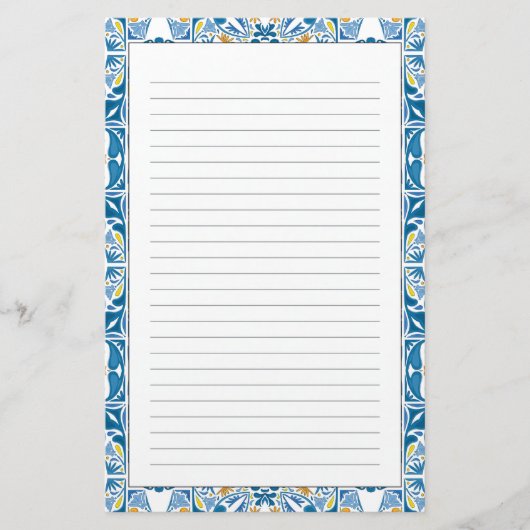 Portugiesisches Flachmuster Briefpapier (Vorderseite)