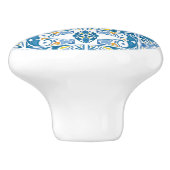 Portugiesisches Flachmuster Keramikknauf (Seitenansicht)