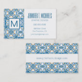 Portugiesisches Flachmuster Visitenkarte (Vorne/Hinten)