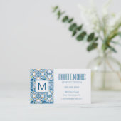 Portugiesisches Flachmuster Visitenkarte (Stehend Vorderseite)