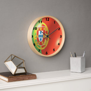 Portugiesisches Flag-Design Wanduhr