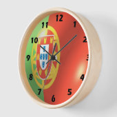 Portugiesisches Flag-Design Wanduhr (Winkel)
