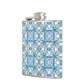 Portugiesisches Fliesen-Muster Flachmann (Links)