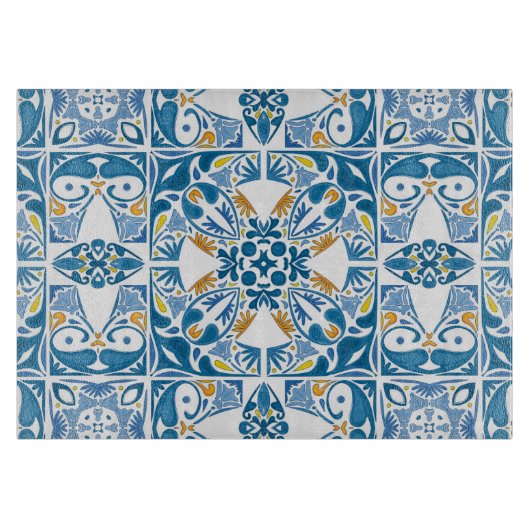 Portugiesisches Fliesen-Muster Schneidebrett (Vorderseite)