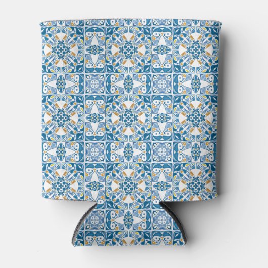 Portugiesisches Fliesenmuster Dosenkühler (Vorderseite)