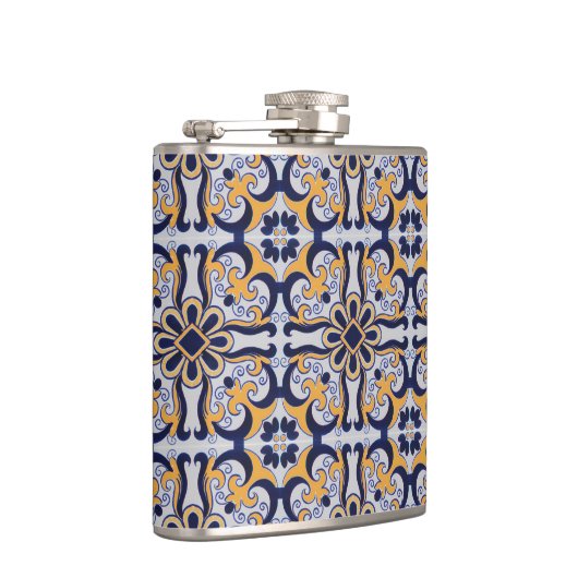 Portugiesisches Fliesenmuster Flachmann (Rechts)