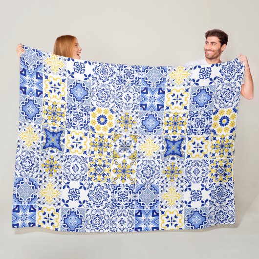Portugiesisches Fliesenmuster Fleecedecke (Beispiel)
