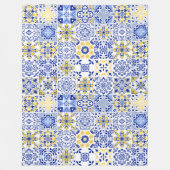 Portugiesisches Fliesenmuster  Fleecedecke (Vorderseite)