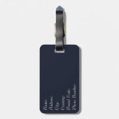 Portugiesisches Fliesenmuster Gepäckanhänger (Rückseite vertikal)