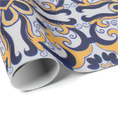 Portugiesisches Fliesenmuster Geschenkpapier (Rolleneckpunkt)