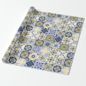 Portugiesisches Fliesenmuster Geschenkpapier (Ungerollt)