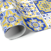 Portugiesisches Fliesenmuster Geschenkpapier (Rolleneckpunkt)