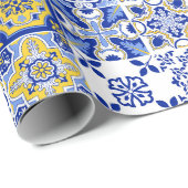 Portugiesisches Fliesenmuster Geschenkpapier (Rolleneckpunkt)