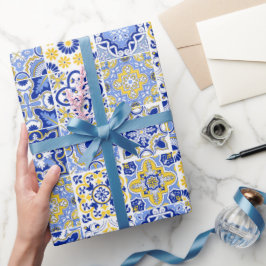 Portugiesisches Fliesenmuster Geschenkpapier