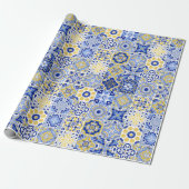 Portugiesisches Fliesenmuster Geschenkpapier (Ungerollt)