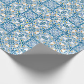 Portugiesisches Fliesenmuster Geschenkpapier (Ecke)