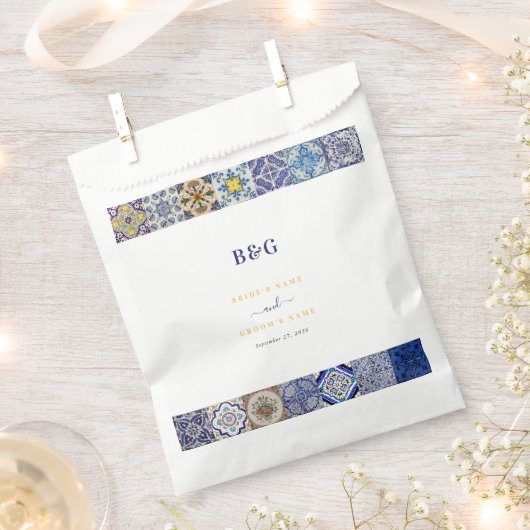 Portugiesisches Fliesenmuster Geschenktütchen (Ausgeschnitten)