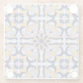 Portugiesisches Fliesenmuster Glasuntersetzer (Rückseite)