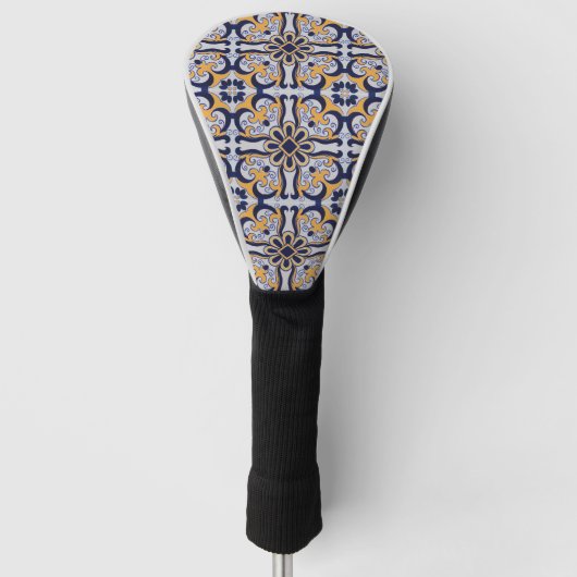 Portugiesisches Fliesenmuster Golf Headcover (Vorderseite)