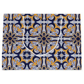 Portugiesisches Fliesenmuster Große Geschenktüte (Vorderseite)