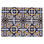 Portugiesisches Fliesenmuster Große Geschenktüte (Rückseite)