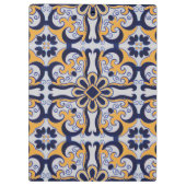 Portugiesisches Fliesenmuster Klemmbrett (Rückseite)