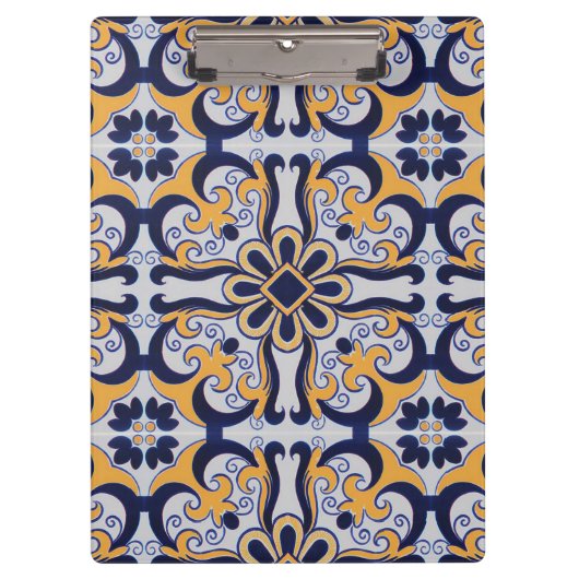 Portugiesisches Fliesenmuster Klemmbrett (Vorderseite)