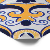 Portugiesisches Fliesenmuster Poster (Ecke)