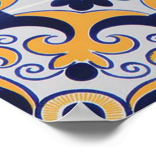 Portugiesisches Fliesenmuster Poster (Ecke)