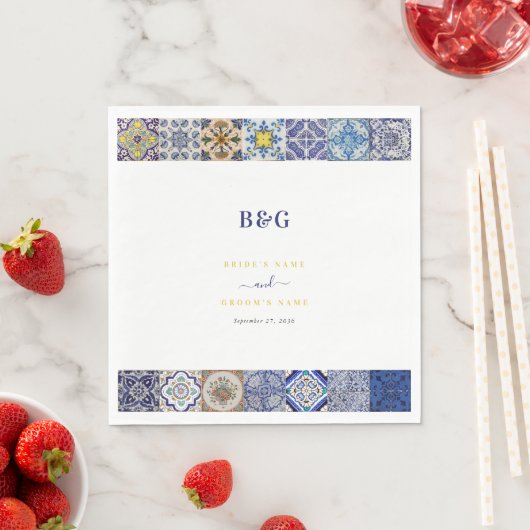 Portugiesisches Fliesenmuster Serviette (Beispiel)