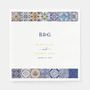 Portugiesisches Fliesenmuster Serviette