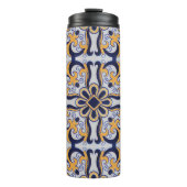 Portugiesisches Fliesenmuster Thermosbecher (Vorderseite)