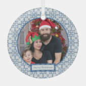 Portugiesisches Foto mit Fliesen Ornament Aus Glas (Vorderseite)