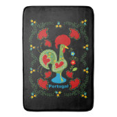 Portugiesisches Glücksroster in grüner Farbe Badematte (Vorderseite Vertikal)