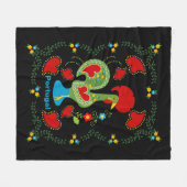 Portugiesisches Glücksroster in grüner Farbe Fleecedecke (Vorderseite (Horizontal))