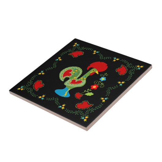 Portugiesisches Glücksroster in grüner Farbe Fliese (Seite)