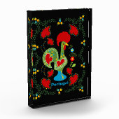 Portugiesisches Glücksroster in grüner Farbe Fotoblock (Links)