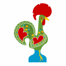 Portugiesisches Glücksroster in grüner Farbe