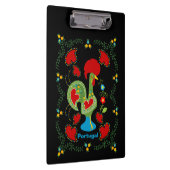 Portugiesisches Glücksroster in grüner Farbe Klemmbrett (Rechts)