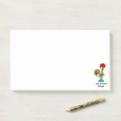 Portugiesisches Glücksroster in grüner Farbe Post-it Klebezettel (Auf Schreibtisch)