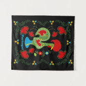 Portugiesisches Glücksroster in grüner Farbe Wandteppich (Vorderseite (Horizontal))